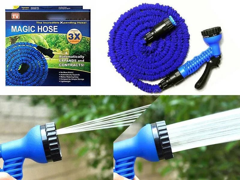Magic Expandable Garden Hose 100FT – Flexible Water Hose Pipe for Car Wash, Garden & Outdoor Cleaning