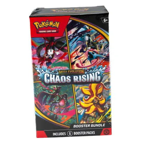 Pokemon Pokmon TCG Mega Evolution Chaos Rising Booster Bundle, 6 Booster Packs,