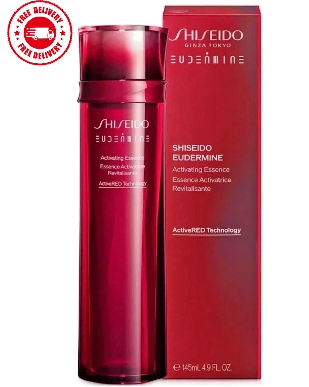 Shiseido Eudermine Activating Essence Active Red Tech 4.9oz / 145ml NEW