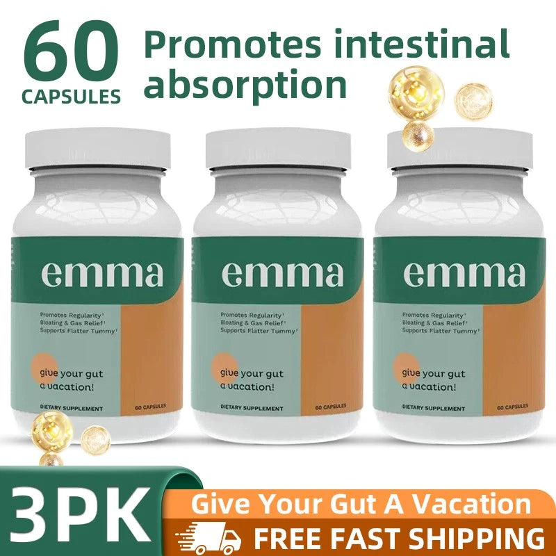 3Pack Emma Relief Supplement 60 Caps Konsciens Keto For Gut Bloating
