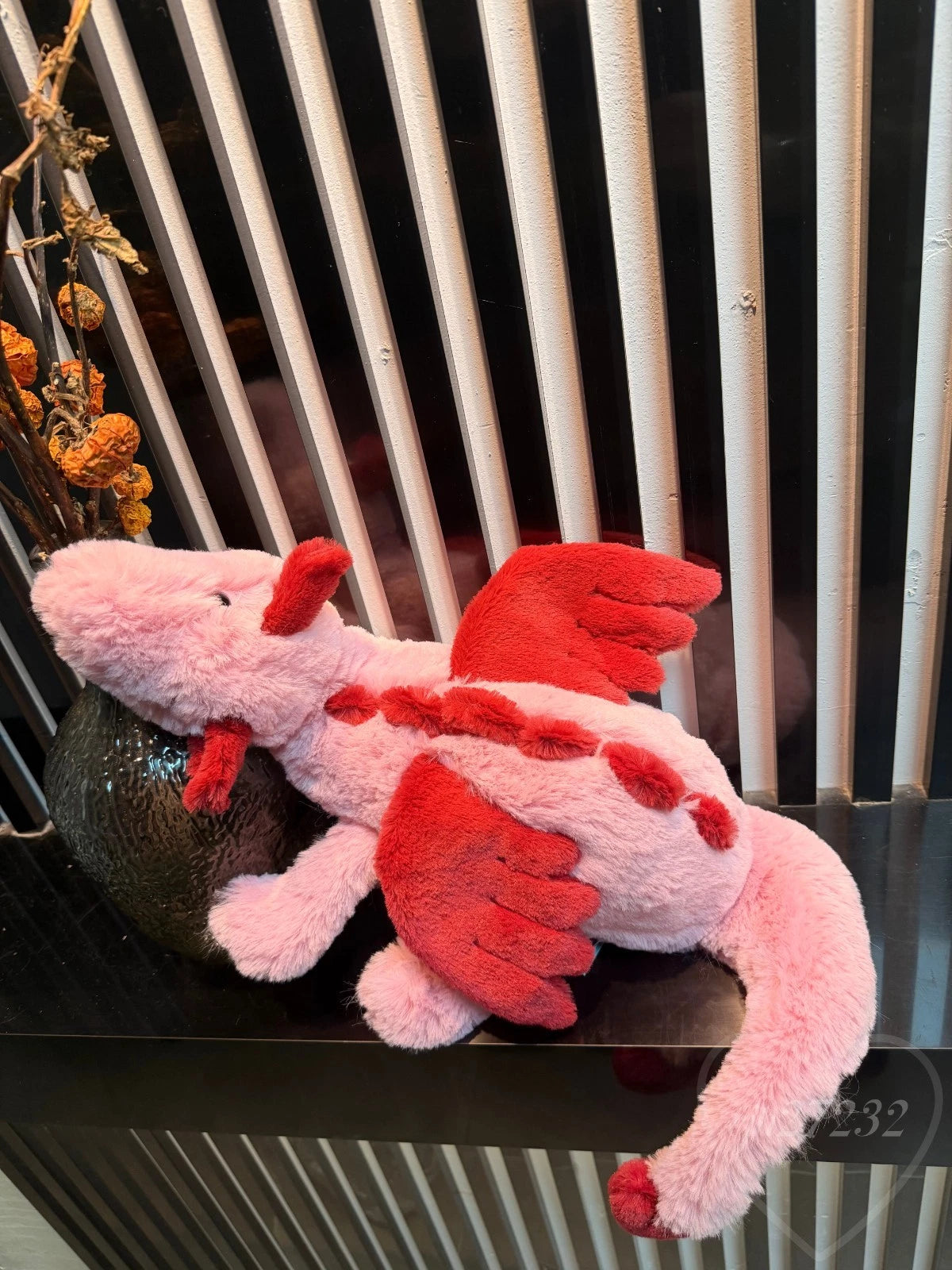 Jellycat Amuseables Huge Heart Dragon Plush Doll – Soft Stuffed Animal Toy for Kids, Cute Birthday Gift, Collectible Plush Companion