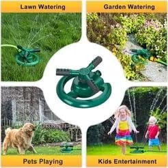 360° Rotary Garden Lawn Sprinkler – Automatic Wide Coverage Water Sprinkler for Lawn, Yard, Greenhouse & Farm Irrigation