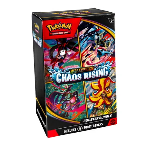 Pokemon Pokmon TCG Mega Evolution Chaos Rising Booster Bundle, 6 Booster Packs,