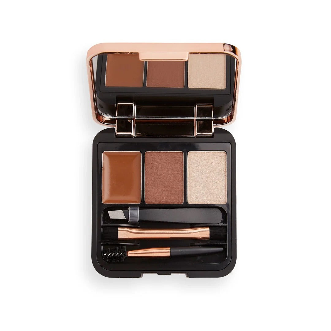 Makeup Revolution Brow Sculpt Kit Medium – Eyebrow Shaping & Defining Makeup Kit, Long-Lasting Brow Styling