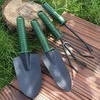 4-Piece Garden Tools Set – Heavy-Duty Metal Trowel, Rake & Shovel with Ergonomic Handles