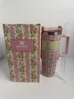 Stanley x LoveShackFancy 40oz Pink Floral Insulated Tumbler with Handle & Lid